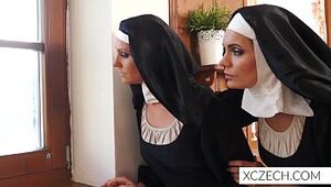 Insane bizzare pornography with catholic nuns and the monster!