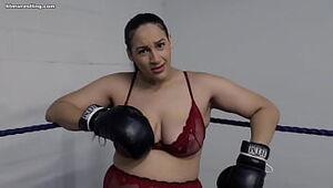 Curvaceous Plus-size Boxing in Underwear