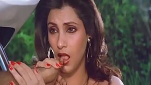 Fantastic Indian Actress Dimple Kapadia Deepthroating Thumb lustfully Like Manmeat
