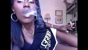 fetish smoking with an black Godess