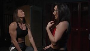 2 lesbo wrestlers gobble each other - Ariel X, Sinn Sage