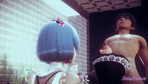 Re Zero Manga pornography - Rem Hj with Point of view (Uncensored) - Chinese Chinese manga anime game pornography
